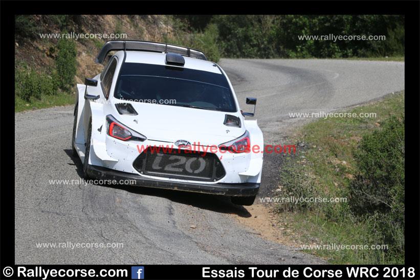 Essais Hyundai / Tour de Corse WRC 2018
